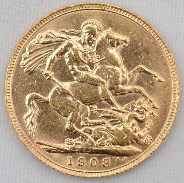LIBRA ESTERLINA - Império Britânico - Edwards VII - Peso 7,98 g... - foto 2 de 2