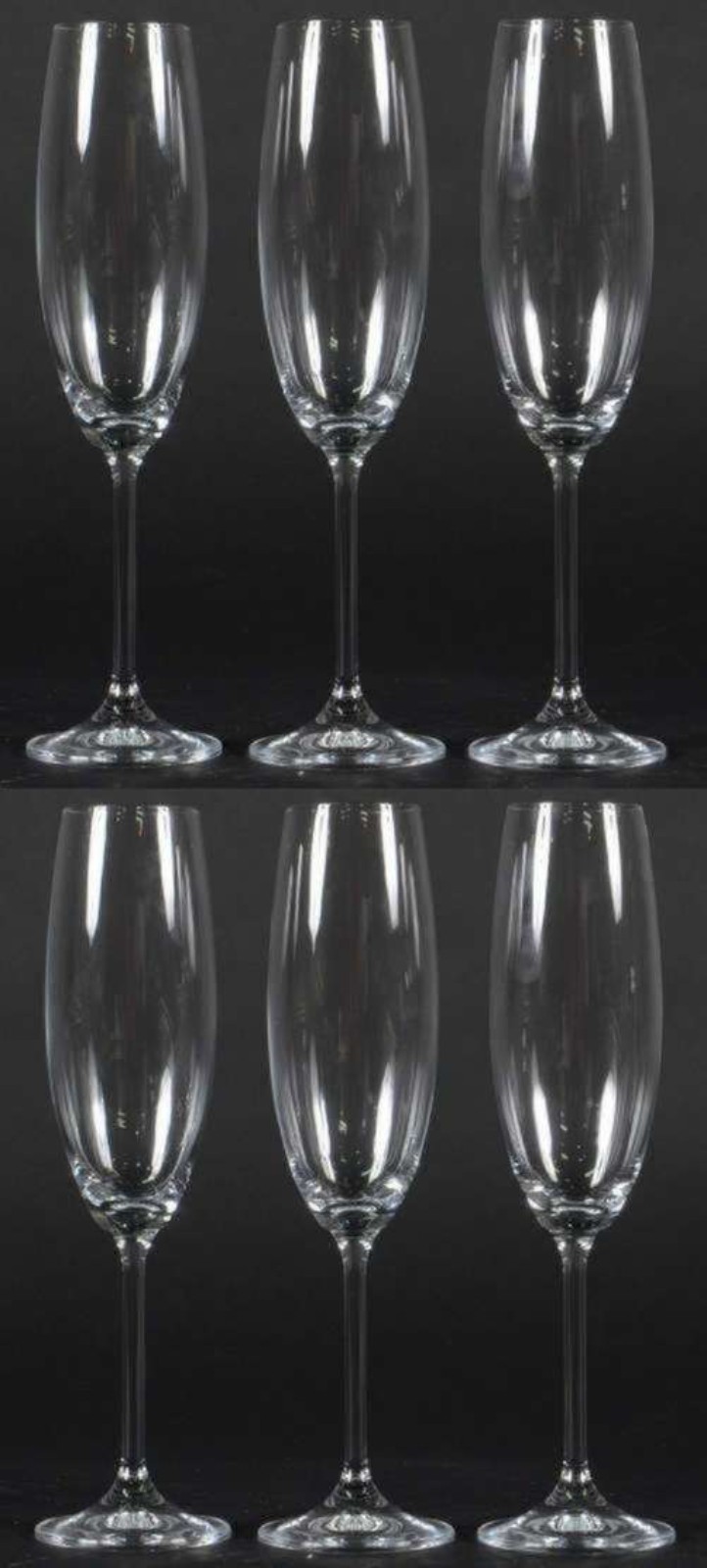 Seis flutes de cristal para champagne, 220 ml. - foto 2 de 2