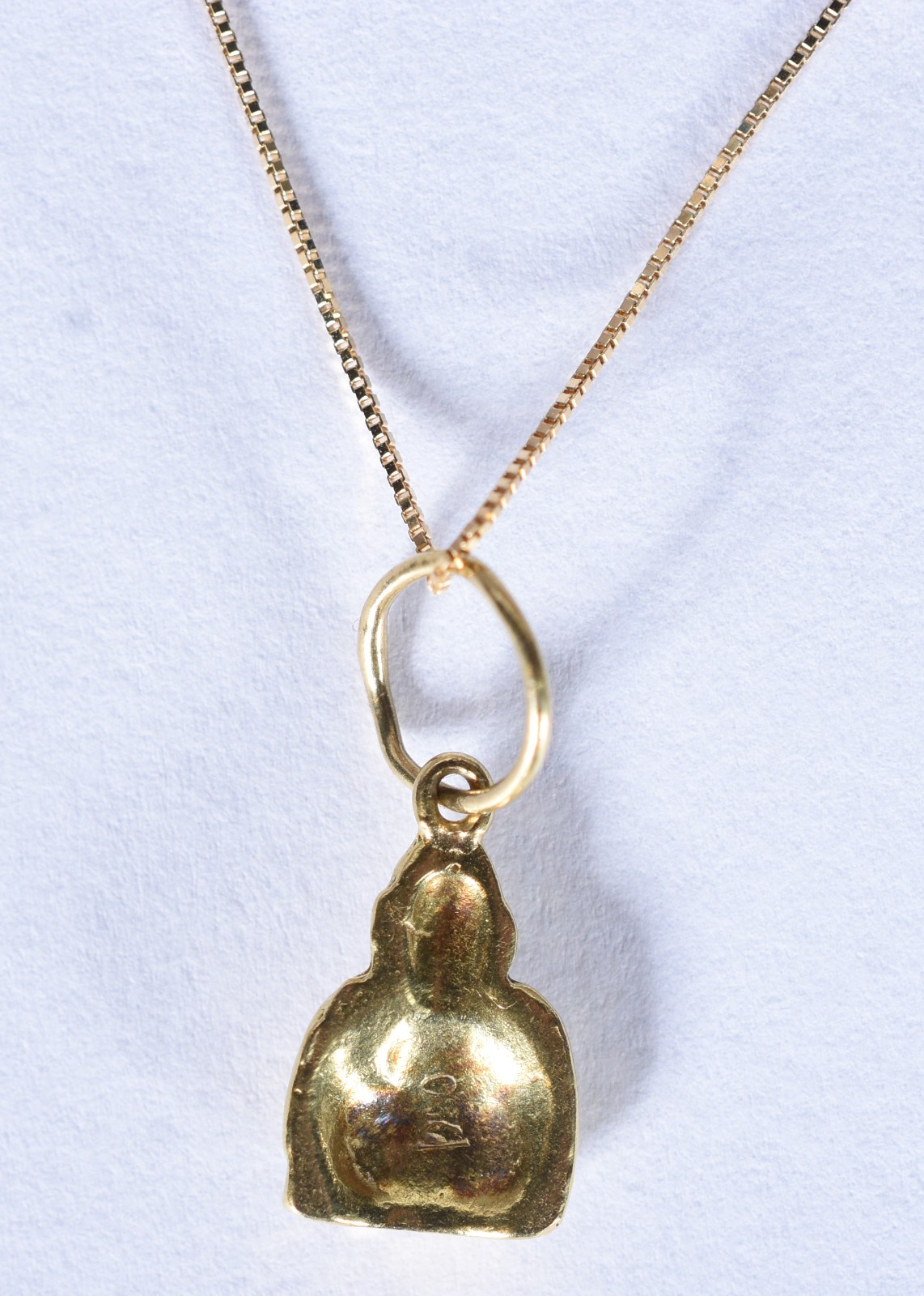 Colar de ouro 18 k, contraste 750 com pendente de Buda (Por motivos... - foto 4 de 7