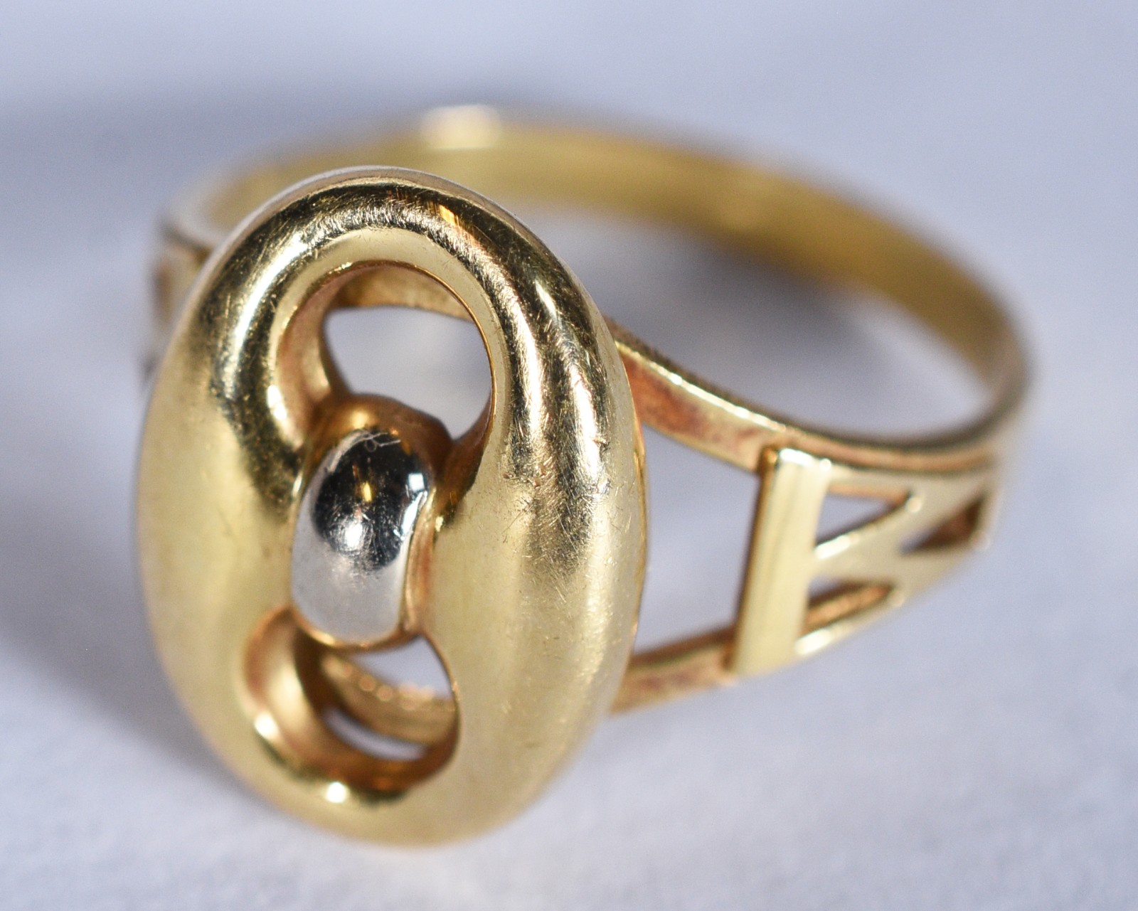 Anel de ouro 18 k, contraste 750, aro 15 (Por motivos de segurança a... - foto 4 de 6