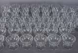 Arcoroc,  - Serviço de copos em demi cristal francês, composto de: 12 taças para champagne, 12 para água, 12 para vinho tinto e 11 para vinho branco. Total: 47 pe