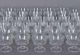 Arcoroc,  - Serviço de copos em demi cristal francês, composto de: 12 taças para champagne, 12 para água, 12 para vinho tinto e 11 para vinho branco. Total: 47 pe