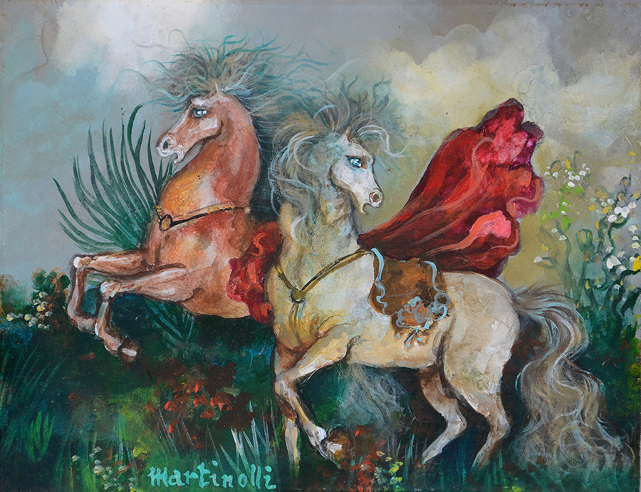 MARTINOLLI (1938) - "Cavalos antigos" - ose - 20 x 26... - foto 2 de 4