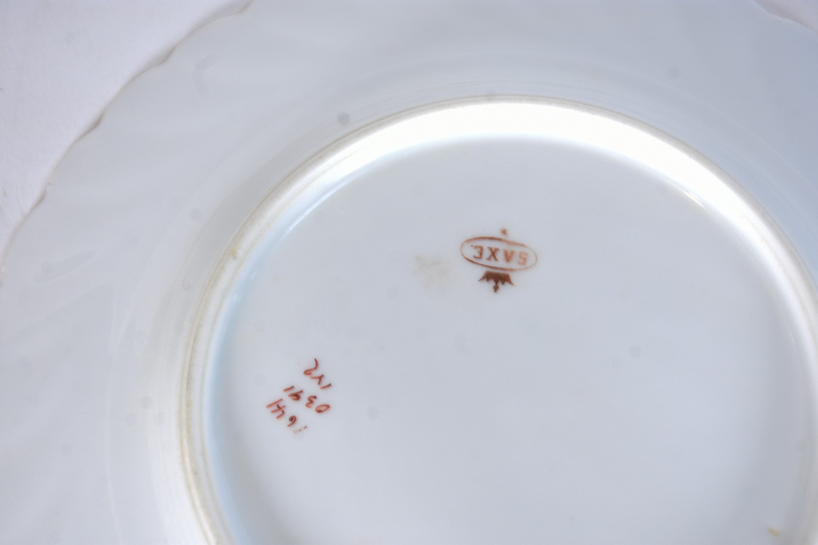 Conjunto com doze pratos para sobremesa de porcelana alemã de Saxe... - foto 7 de 7