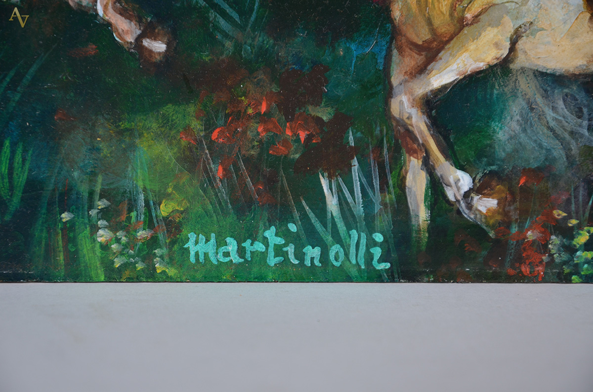 MARTINOLLI (1938) - "Cavalos antigos" - ose - 20 x 26... - foto 3 de 4
