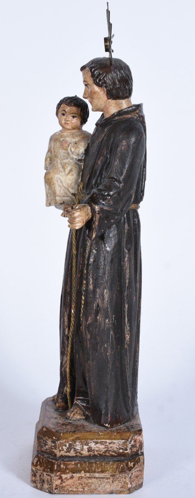 Santo Antonio com menino - Imagem portuguesa de madeira policromada... - foto 5 de 9