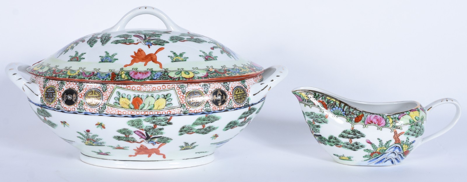 Jogo de jantar de porcelana ao gosto Mandarim composto de:12 pratos... - foto 5 de 6