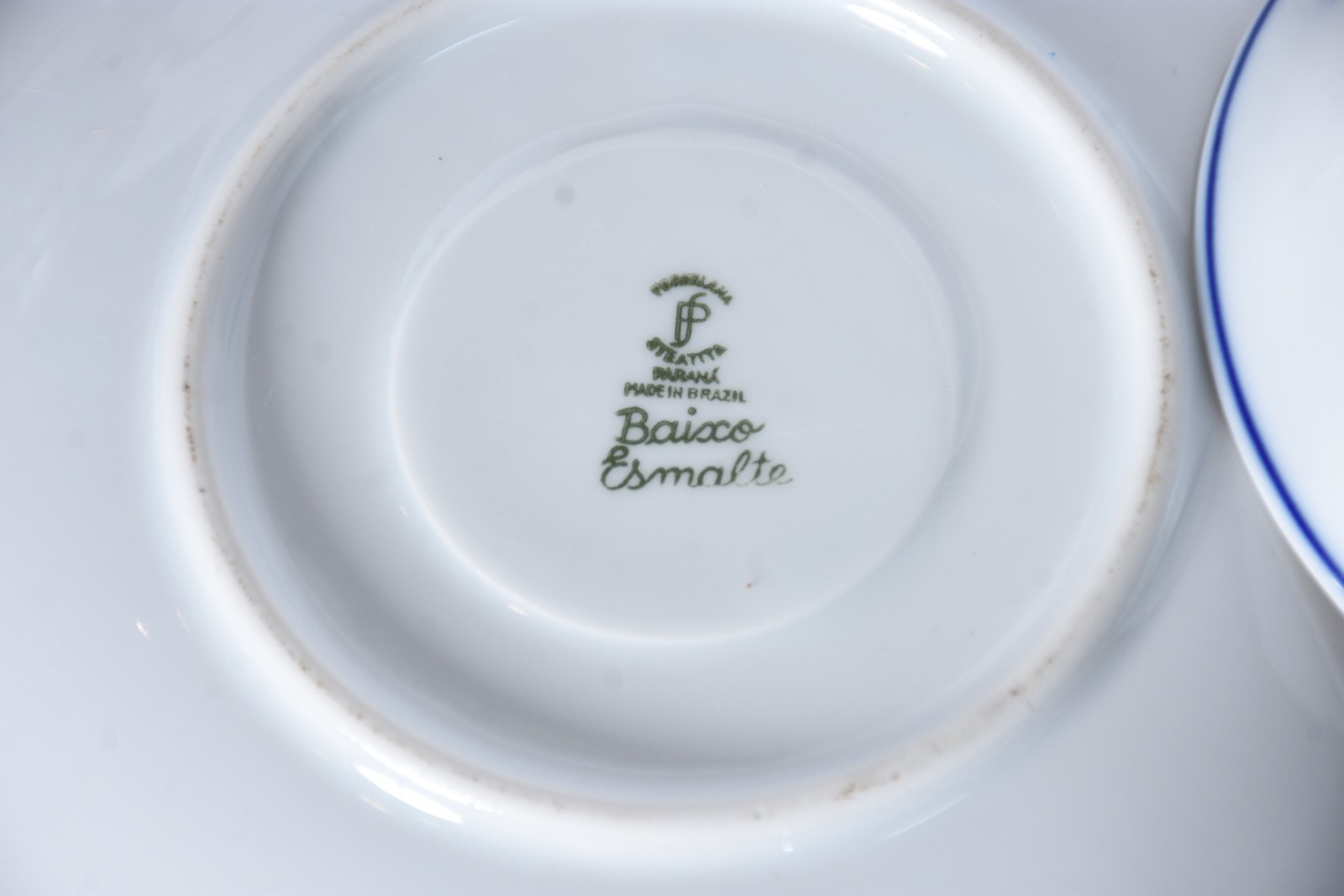 Serviço de chá de porcelana Steatita, decoração "cebolinha" em azul e... - foto 9 de 9