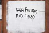 Ivan Freitas (1932-2006), Sem título - Óleo sobre eucatex - datado 1980. Selo da Galeria Contorno, RJ, no verso.