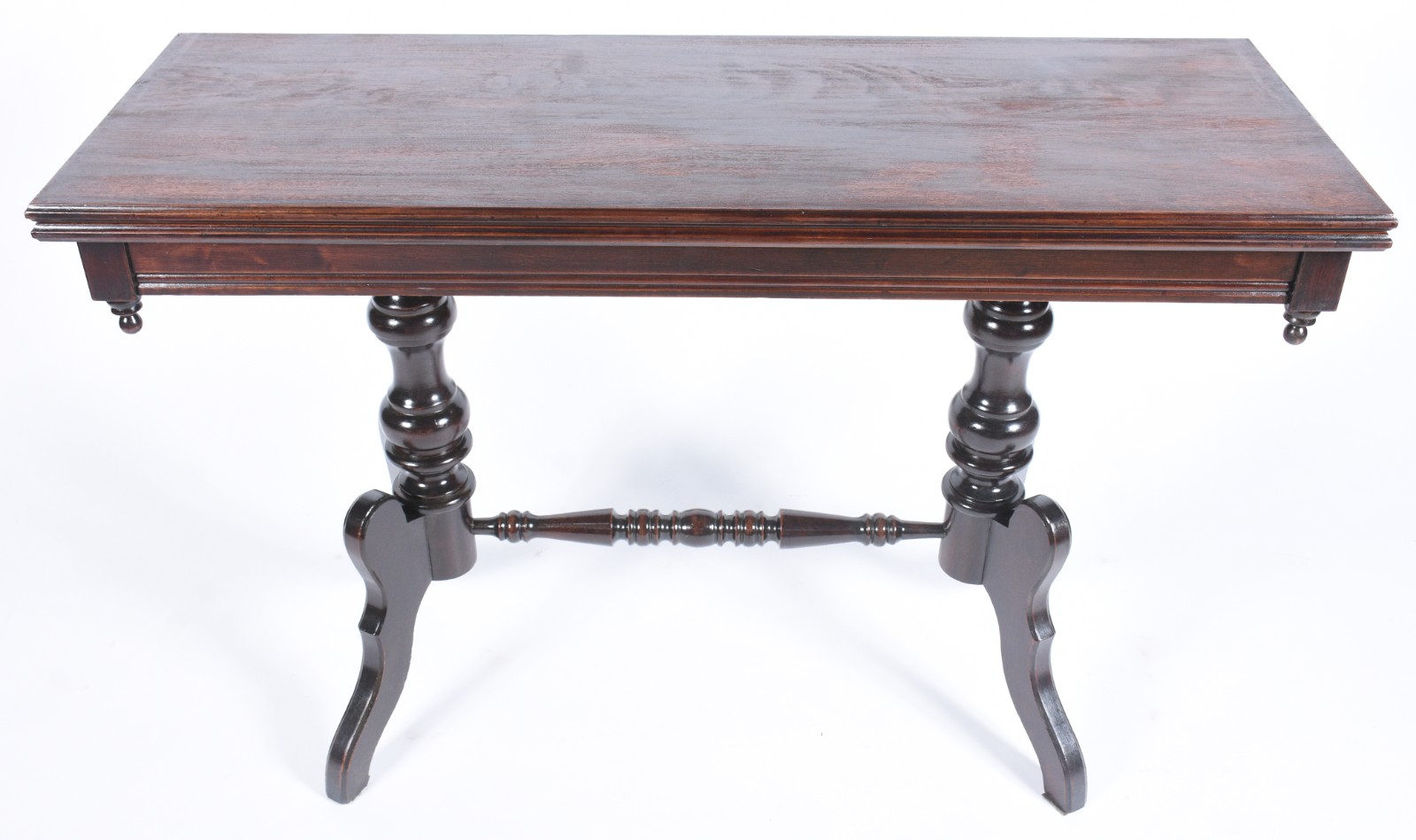Mesa/console de madeira nobre, tampo dobrável, base em duplo... - foto 4 de 7