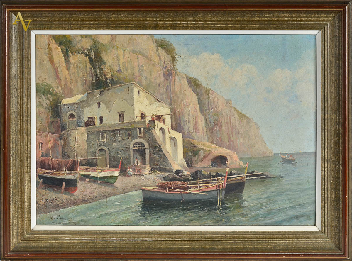 V. CAMINO - Escola italiana - Paisagem - ost - 45 x 65