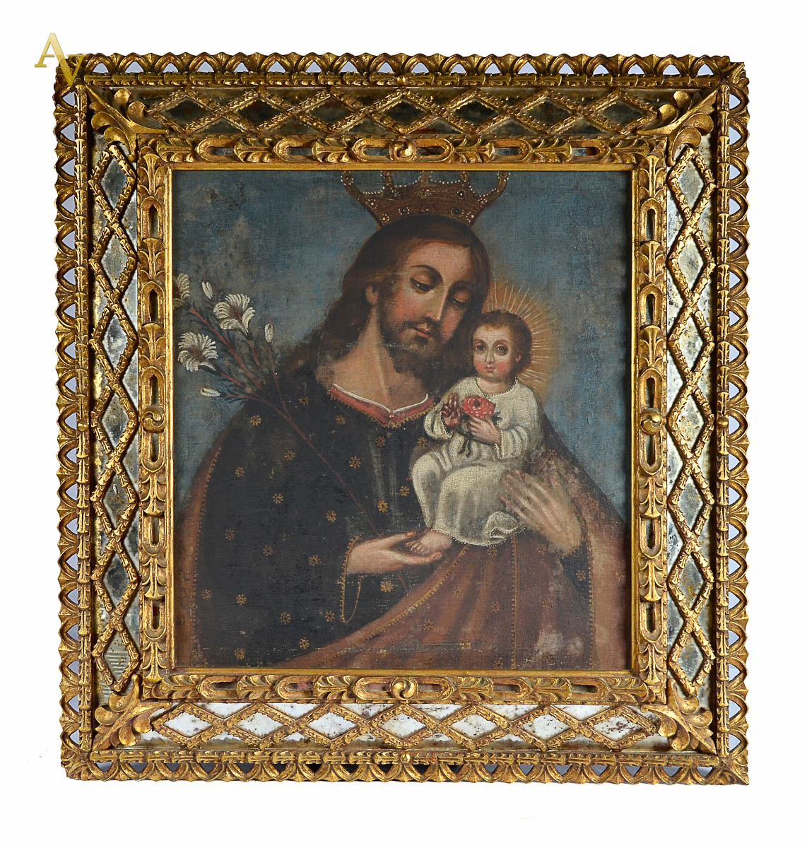 ESCOLA CUZQUENHA - Cena religiosa - ost - 61 x 55