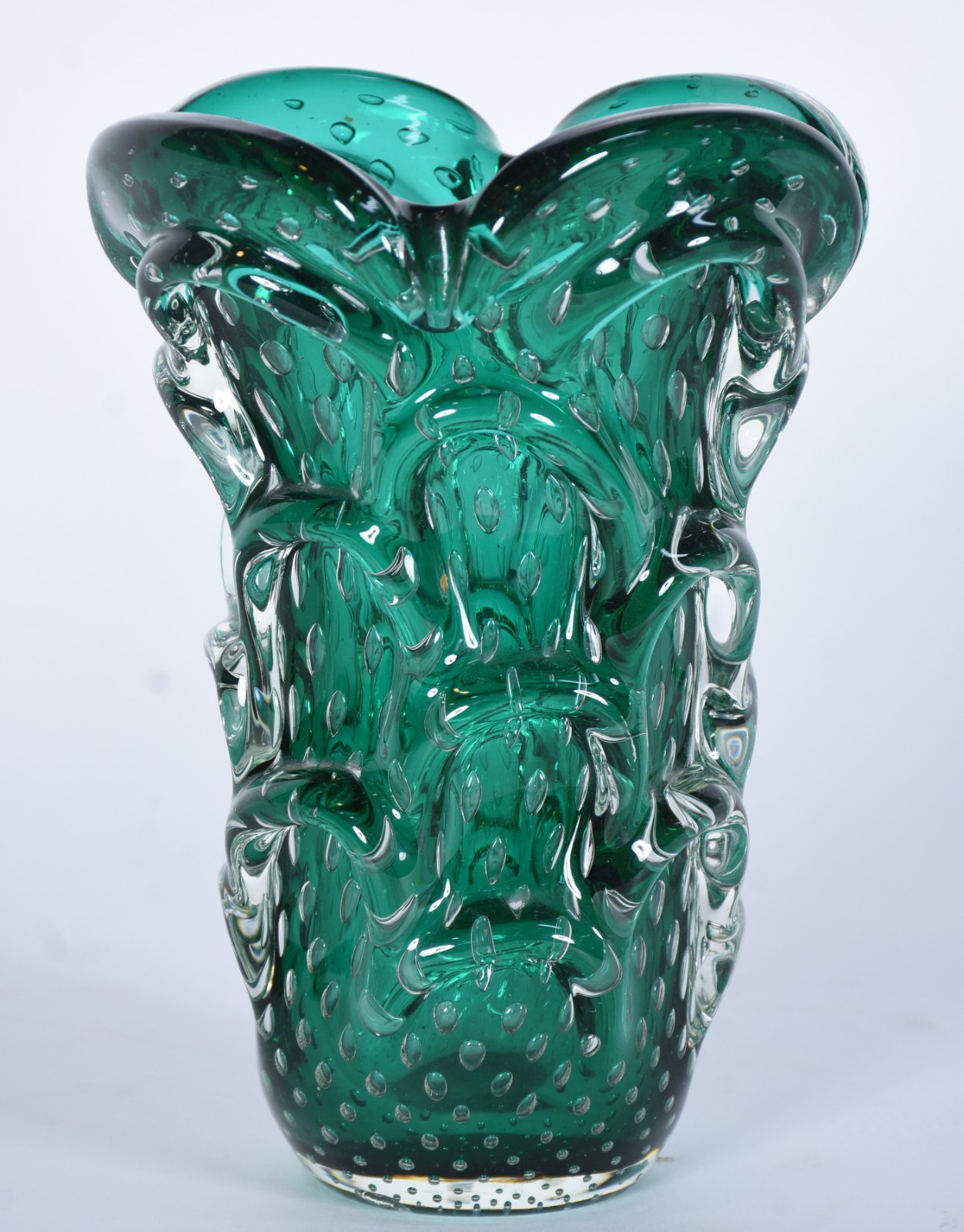 Vaso de murano na cor verde. - foto 1 de 5