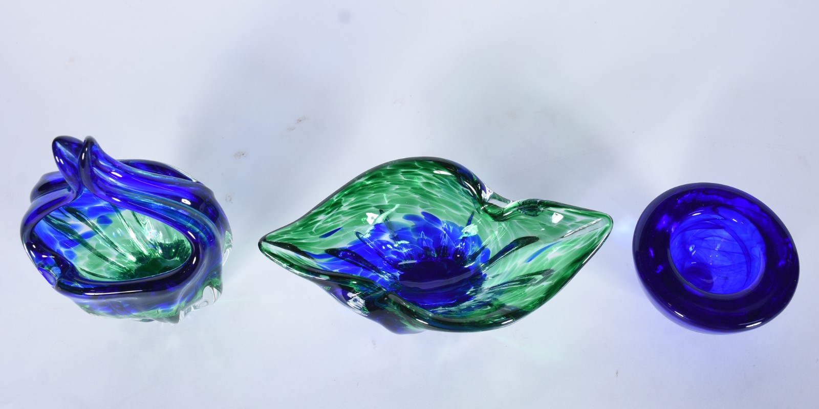 Três peças de murano azul e verde. - foto 4 de 6