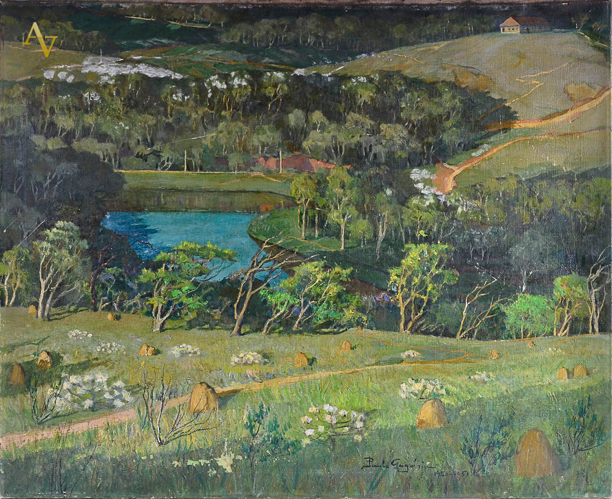 PAULO GAGARIN - Paisagem - ost - 90 X 1,10 ( pintura com pequeno...