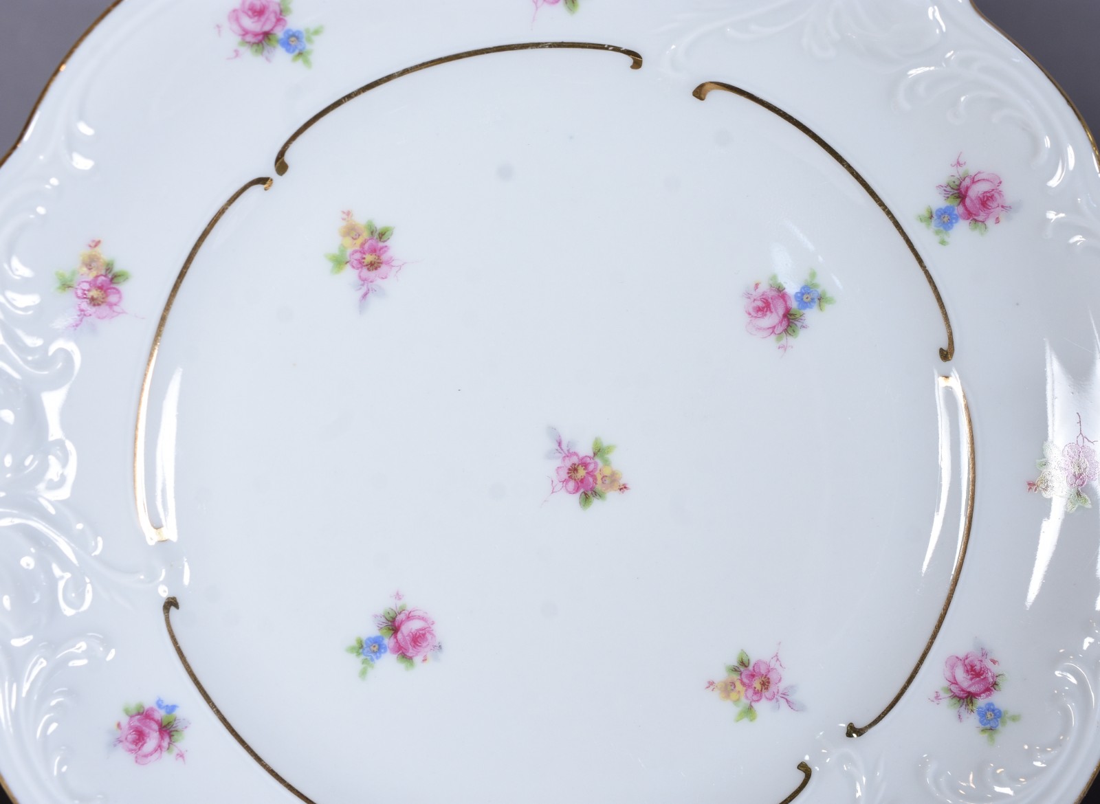 Serviço para chá e café de porcelana polonesa KPM branca com friso... - foto 2 de 10