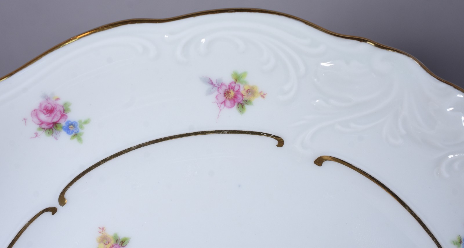 Serviço para chá e café de porcelana polonesa KPM branca com friso... - foto 3 de 10