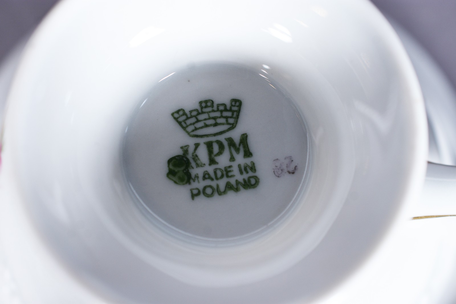 Serviço para chá e café de porcelana polonesa KPM branca com friso... - foto 5 de 10