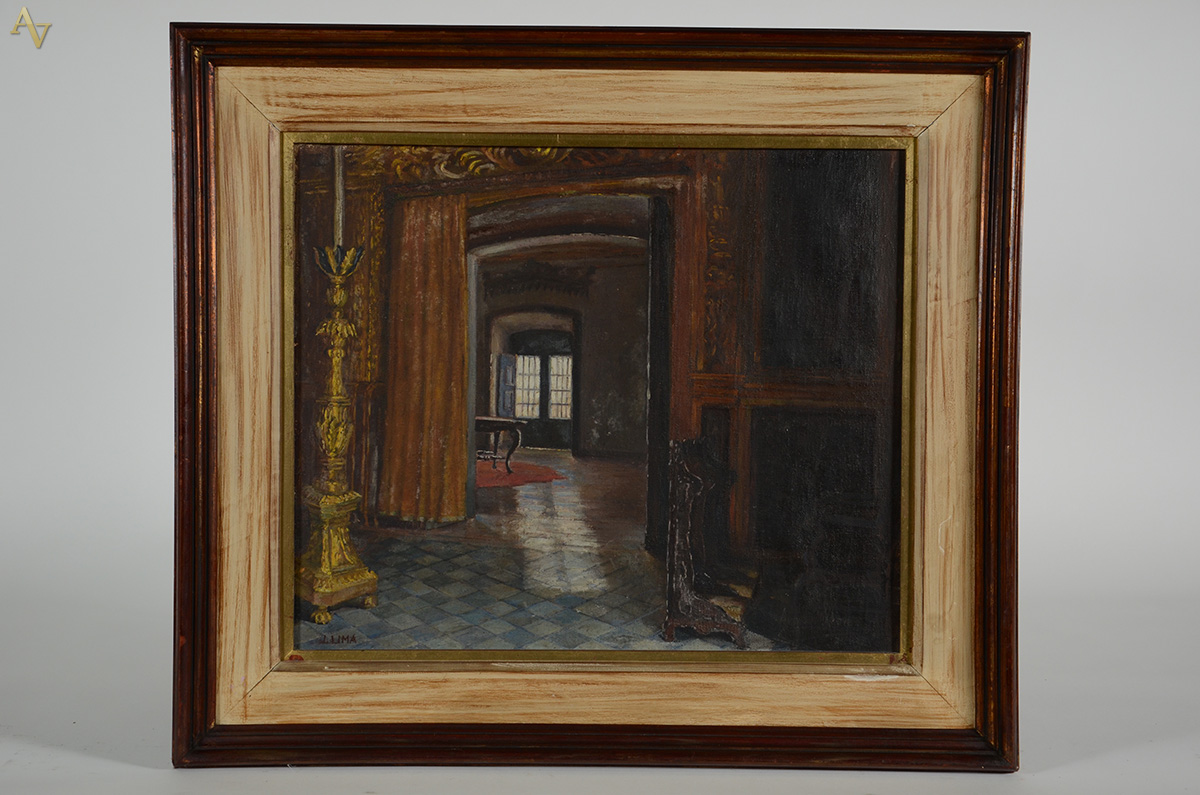 J. LIMA - Interior de igreja - ost - 50 x 60 - foto 1 de 3