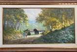 Benedito Luizi (1933-2010), Paisagem Bucólico - Óleo sobre tela.