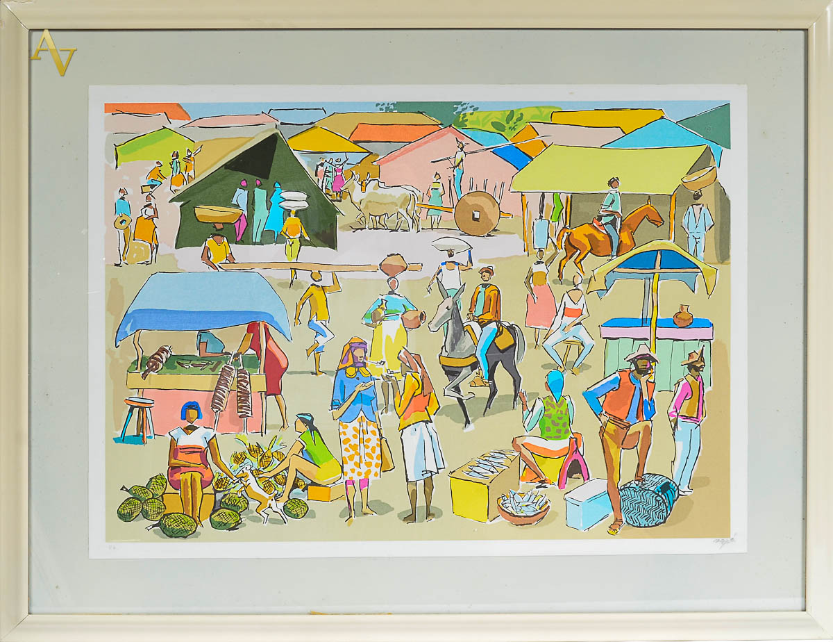 CARYBÉ - Feira - serigrafia P.A. - 62 X 86.