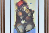RAPOPORT - O músico e o pombo - Serigrafia 5/70... - RAPOPORT - O músico e o pombo - Serigrafia 5/70 - dat.1998 - 43 x 28