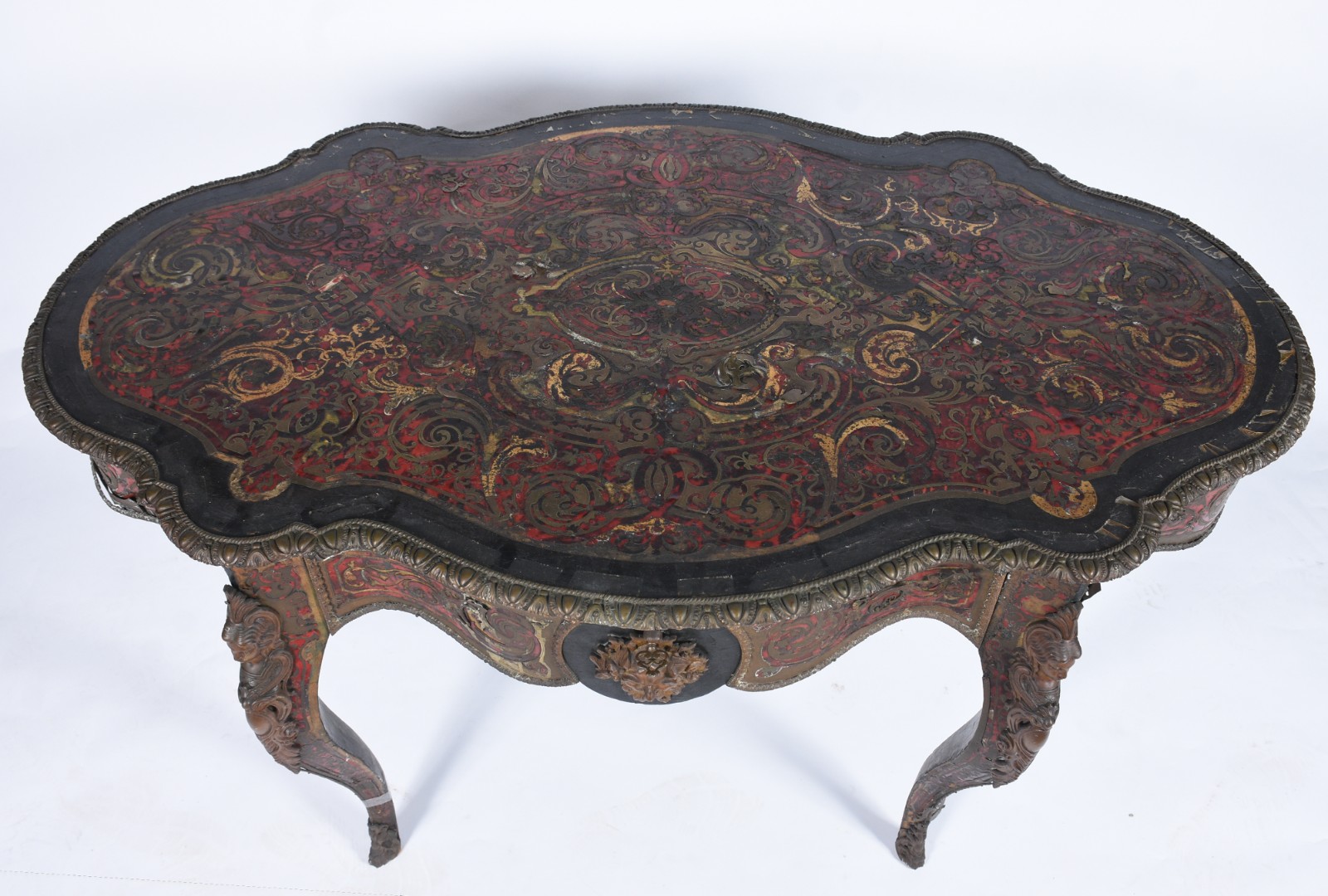Mesa de apresentação em "boulle", revestimento com incrustações de... - foto 6 de 11