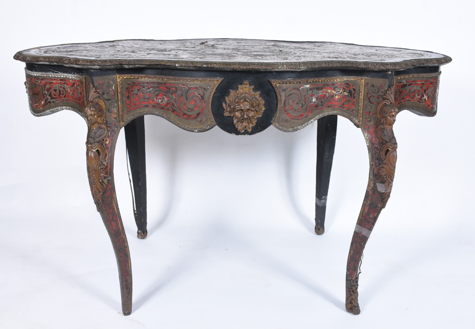 Mesa de apresentação em "boulle", revestimento com incrustações de... - foto 7 de 11