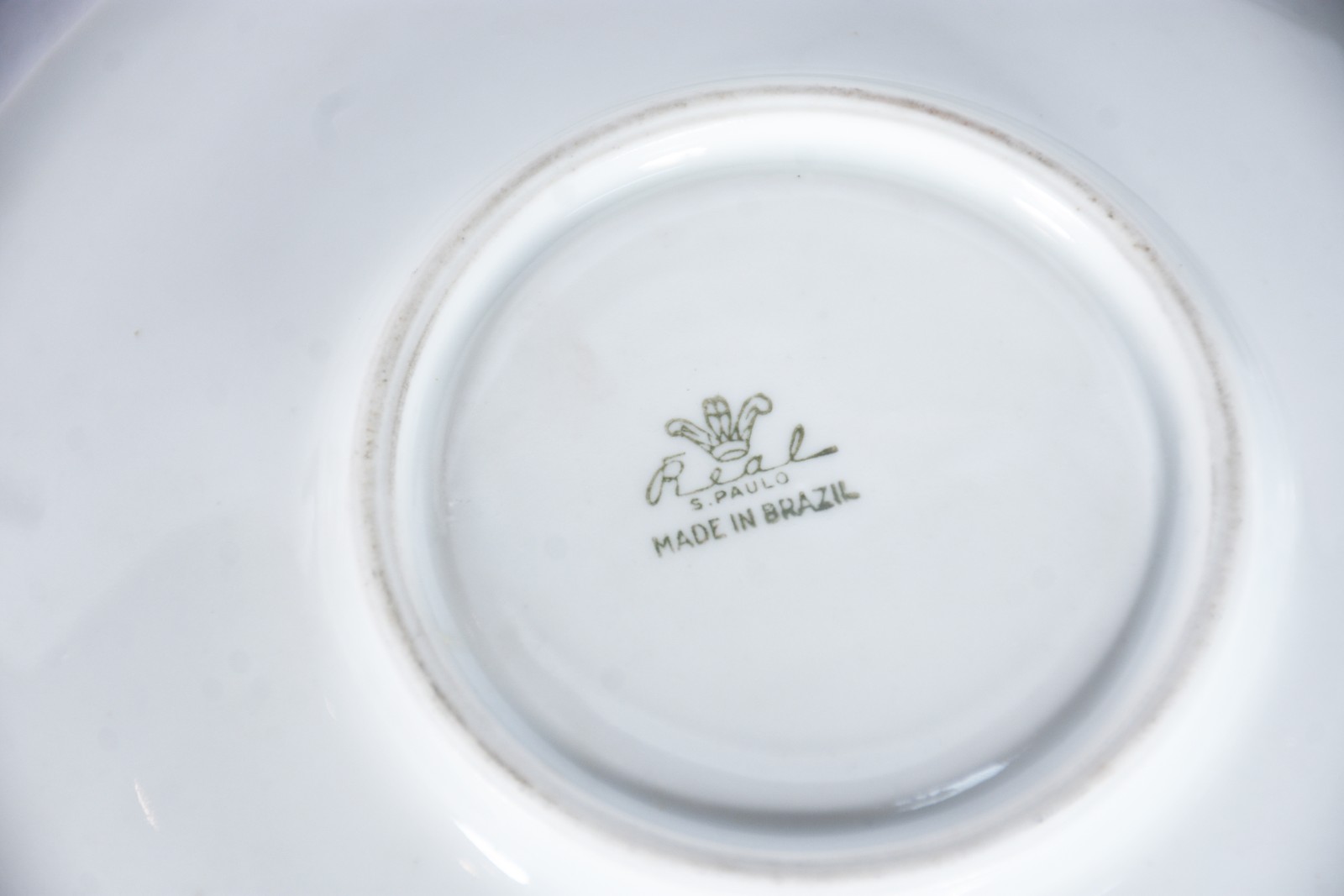 Serviço de chá de porcelana Real na cor branca decorada com flores... - foto 5 de 8
