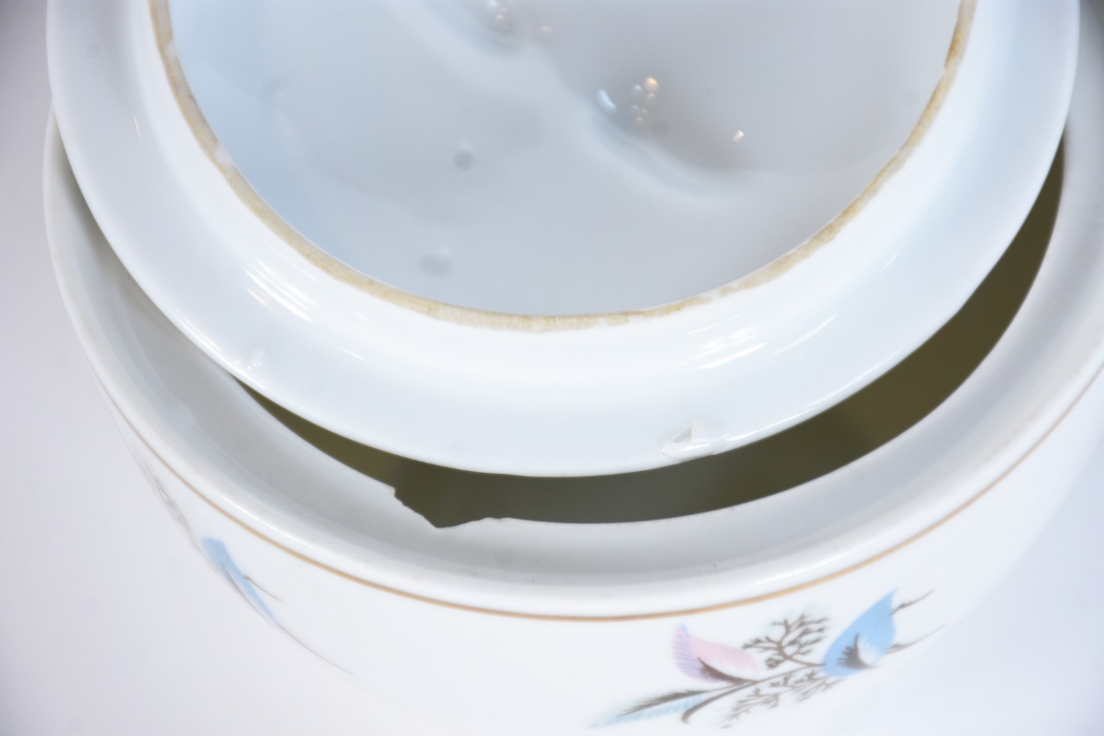 Serviço de chá de porcelana Real na cor branca decorada com flores... - foto 8 de 8