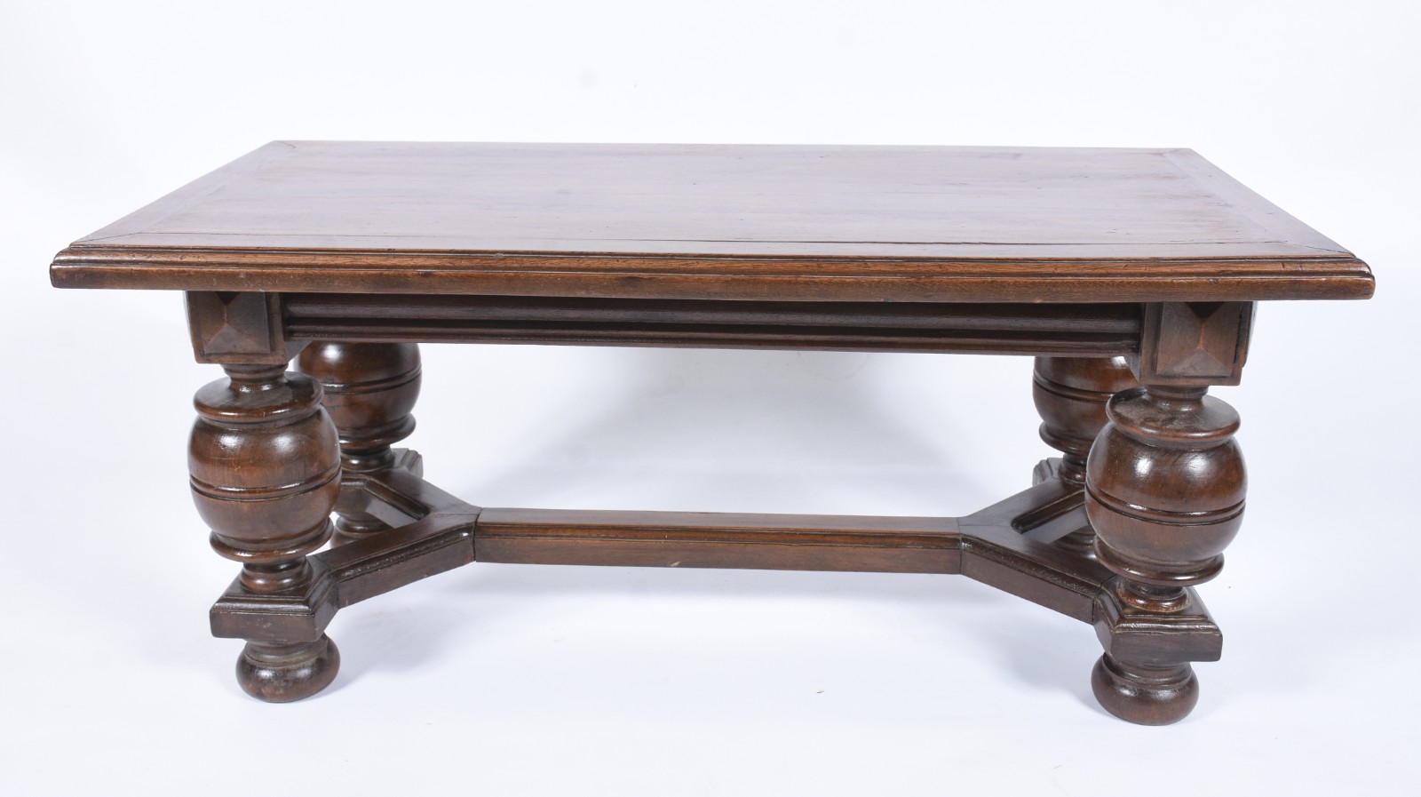 Mesa de centro retangular de madeira nobre, pernas em forma de... - foto 2 de 8