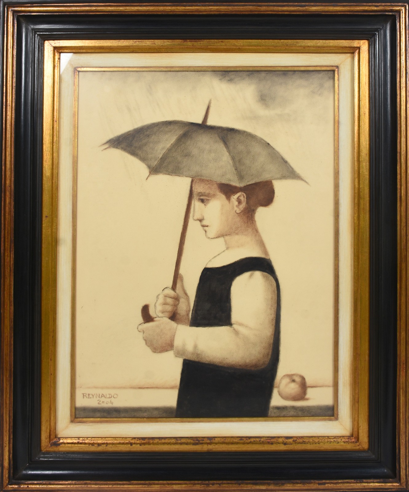 Reynaldo Fonseca (1925-2019), A moça com guarda chuva. - foto 2 de 4