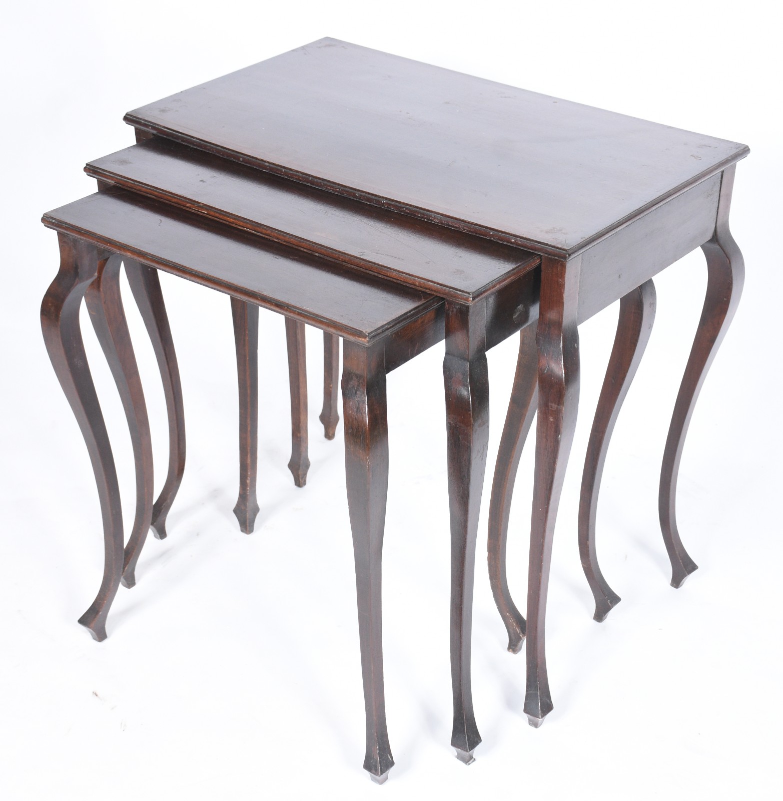 Mesa ninho de madeira nobre com 3 peças de encaixe no total. Tampo... - foto 1 de 8