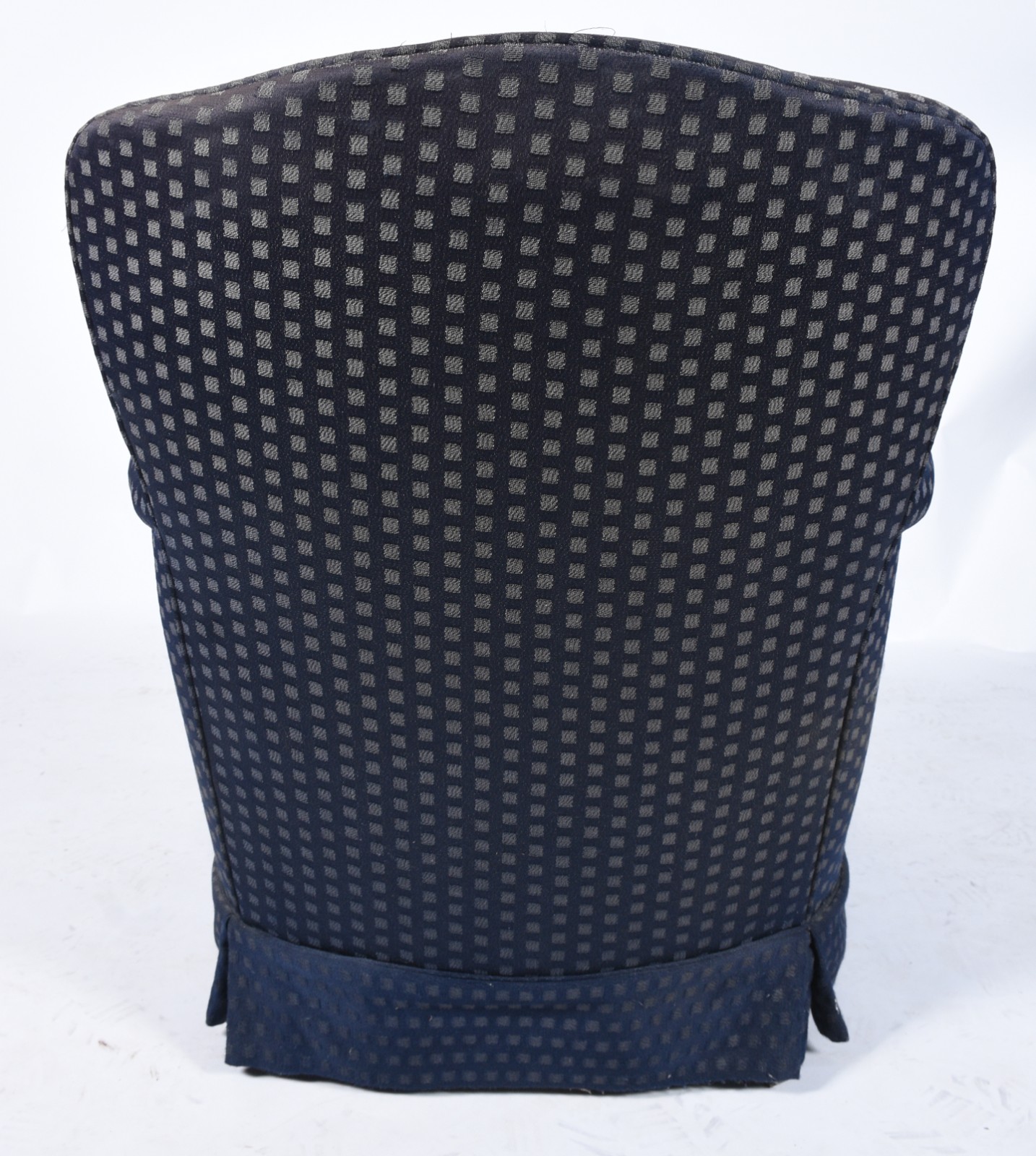 Bergere estofada e forrada com tecido na cor azul (desgastes). - foto 6 de 6