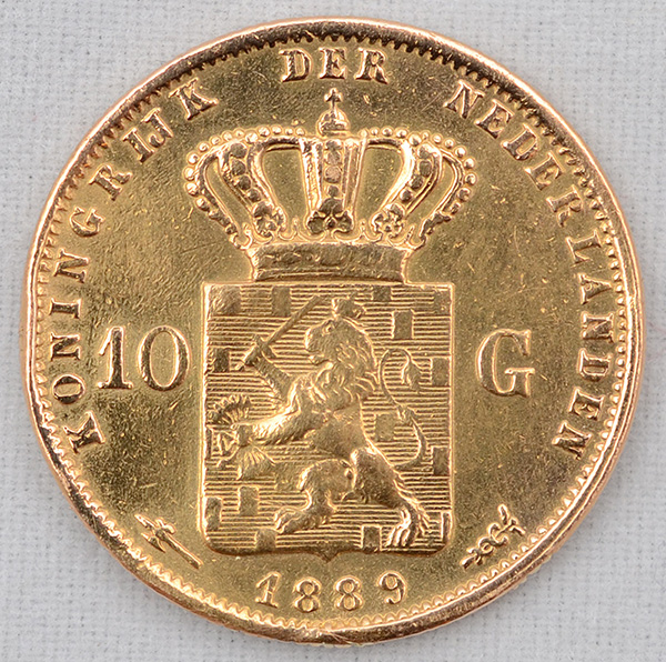 10 GUILDERS - Império da Holanda (Nederlanden) - Guilherme de Derde... - foto 2 de 2