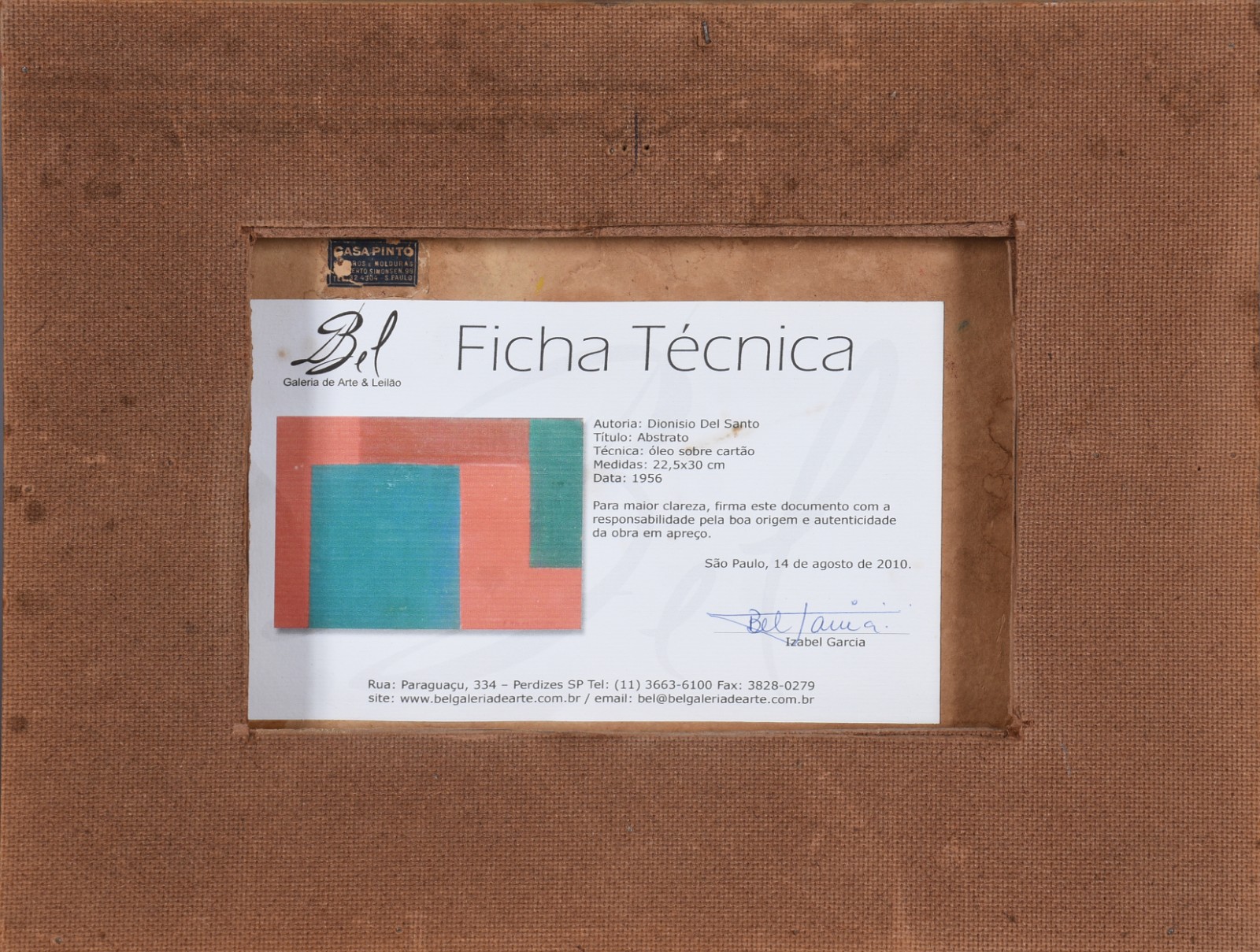 Dionísio del Santo (1925-1999), Abstrato - foto 6 de 6