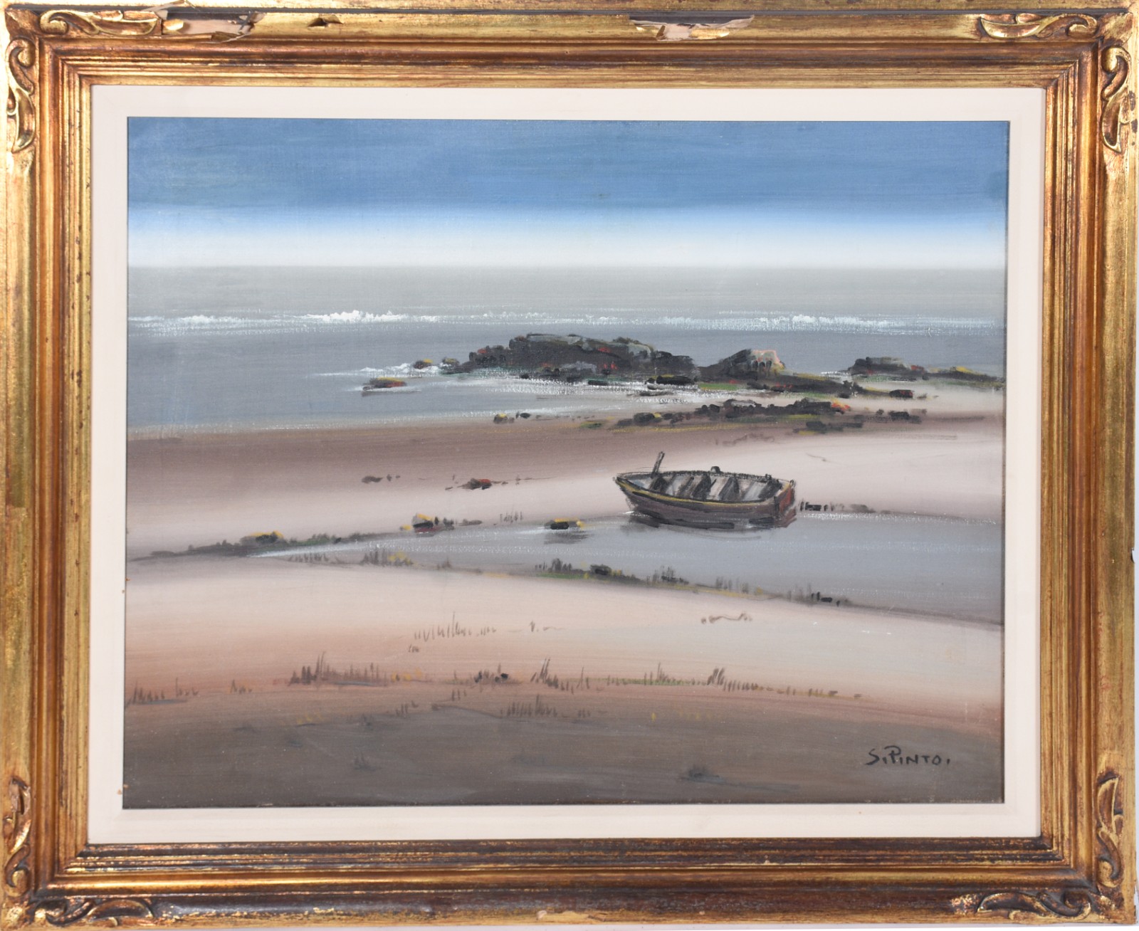 Sylvio Pinto (1918-1997), Marinha com Barco - foto 2 de 8