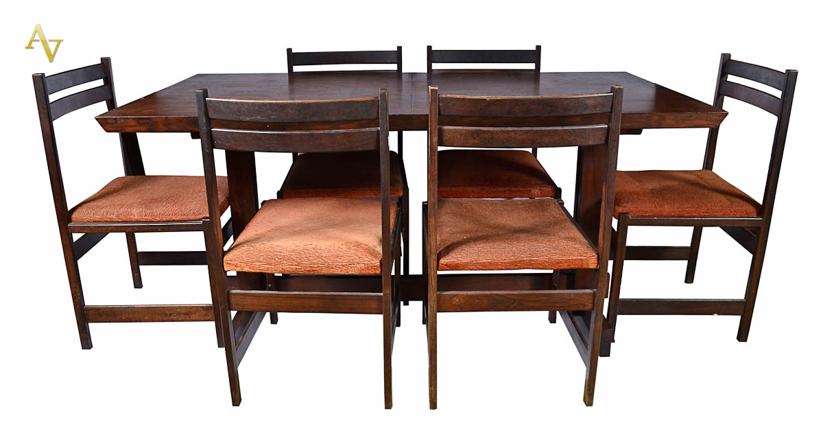 Mesa de jantar de jacarandá med. 80 x 1,60 com tábua extensora med.40...