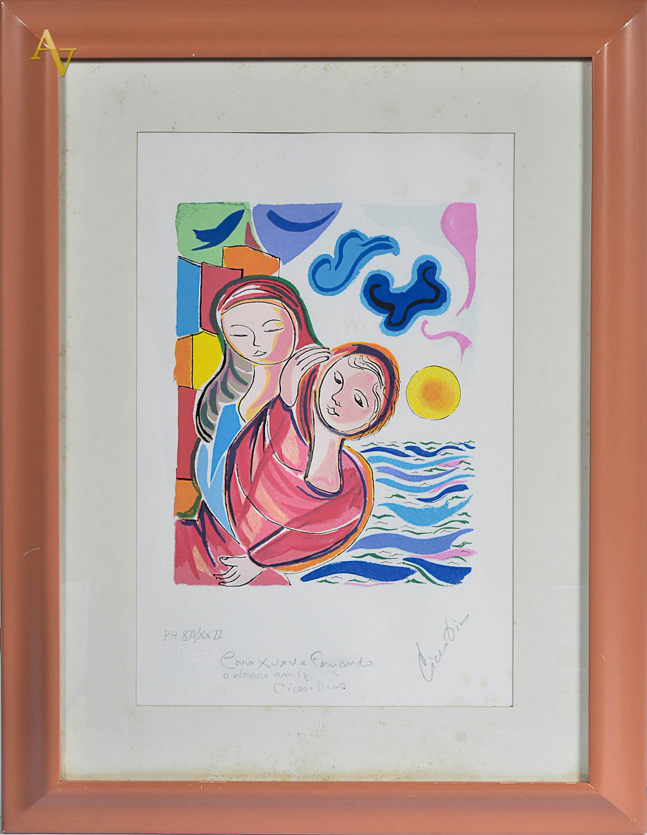 CÍCERO DIAS - Figuras - serigrafia P.A.- XII/XXII - 12/22 - 28 X 22...