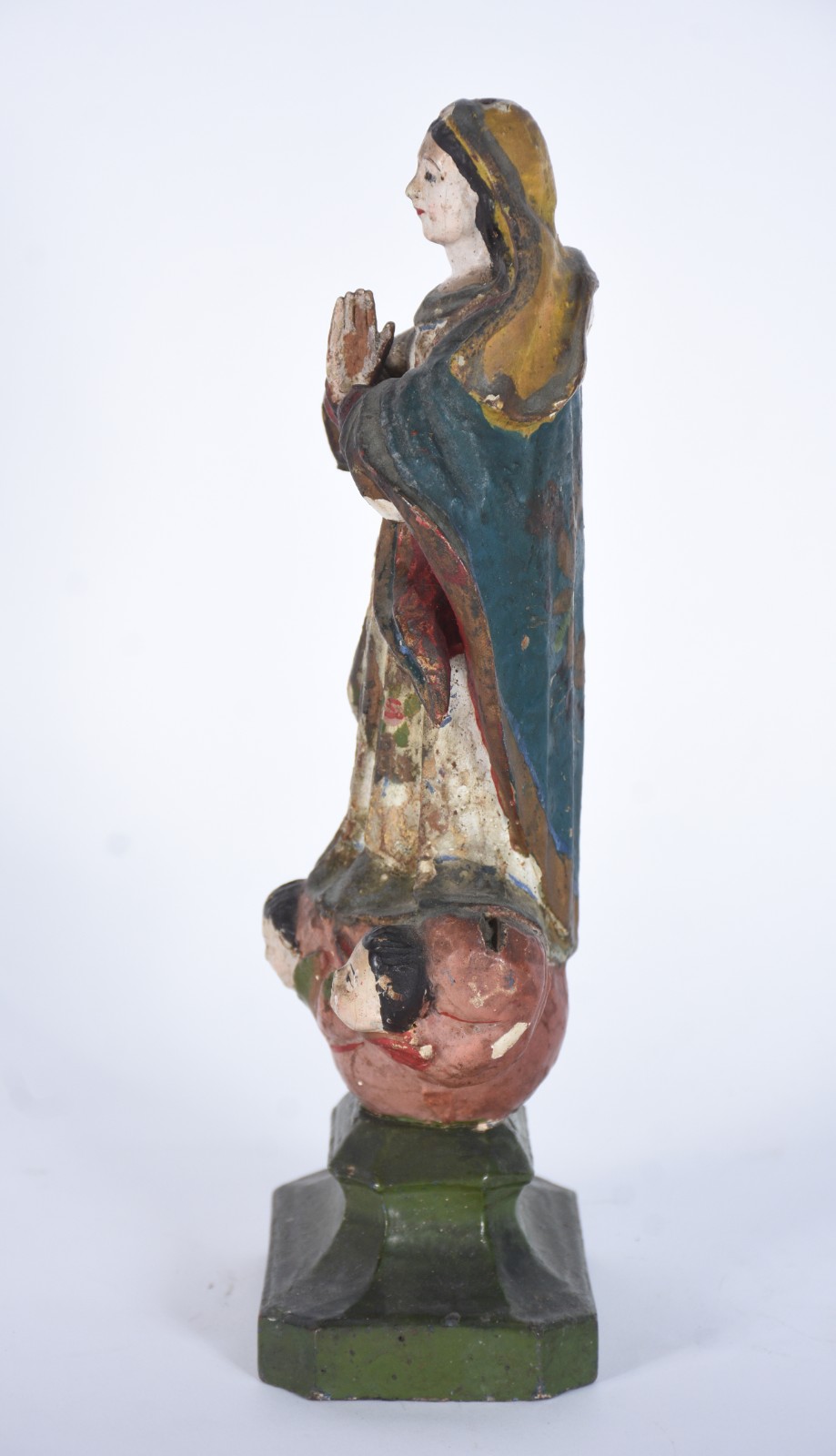 Nossa Senhora - Antiga imagem de madeira entalhada e policromada... - foto 4 de 8