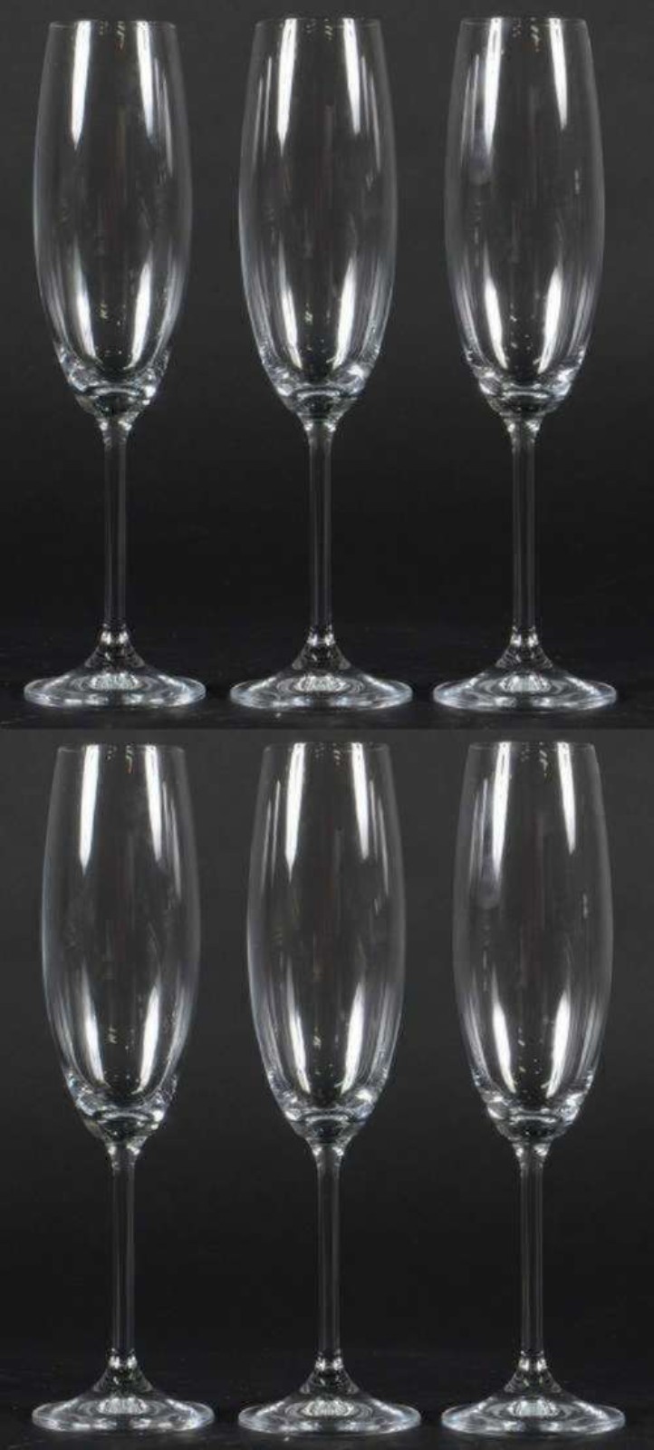 Seis flutes de cristal para champagne, 220 ml. - foto 1 de 2