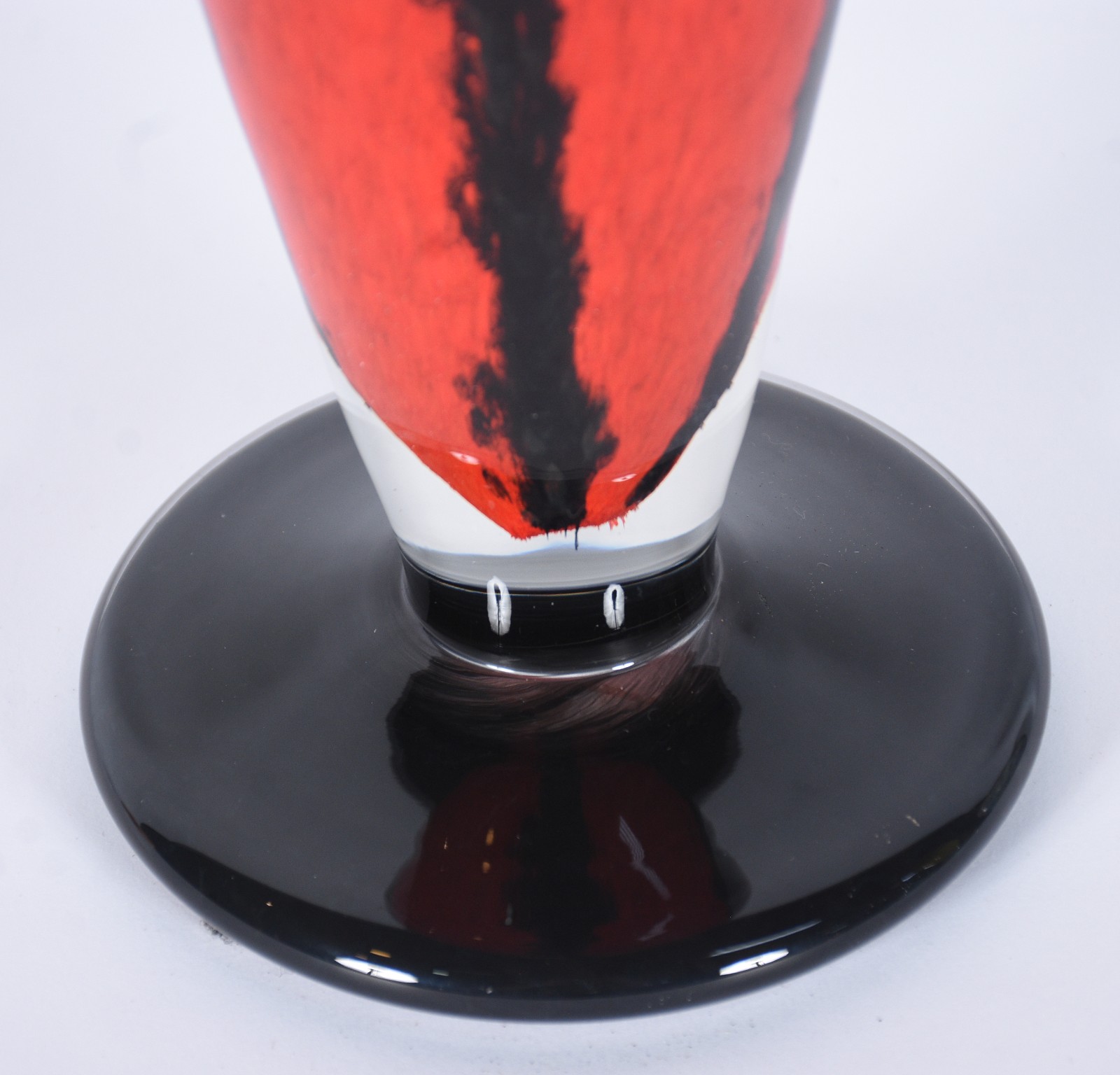 Vaso de murano italiano mesclado, assinado na base. - foto 3 de 6