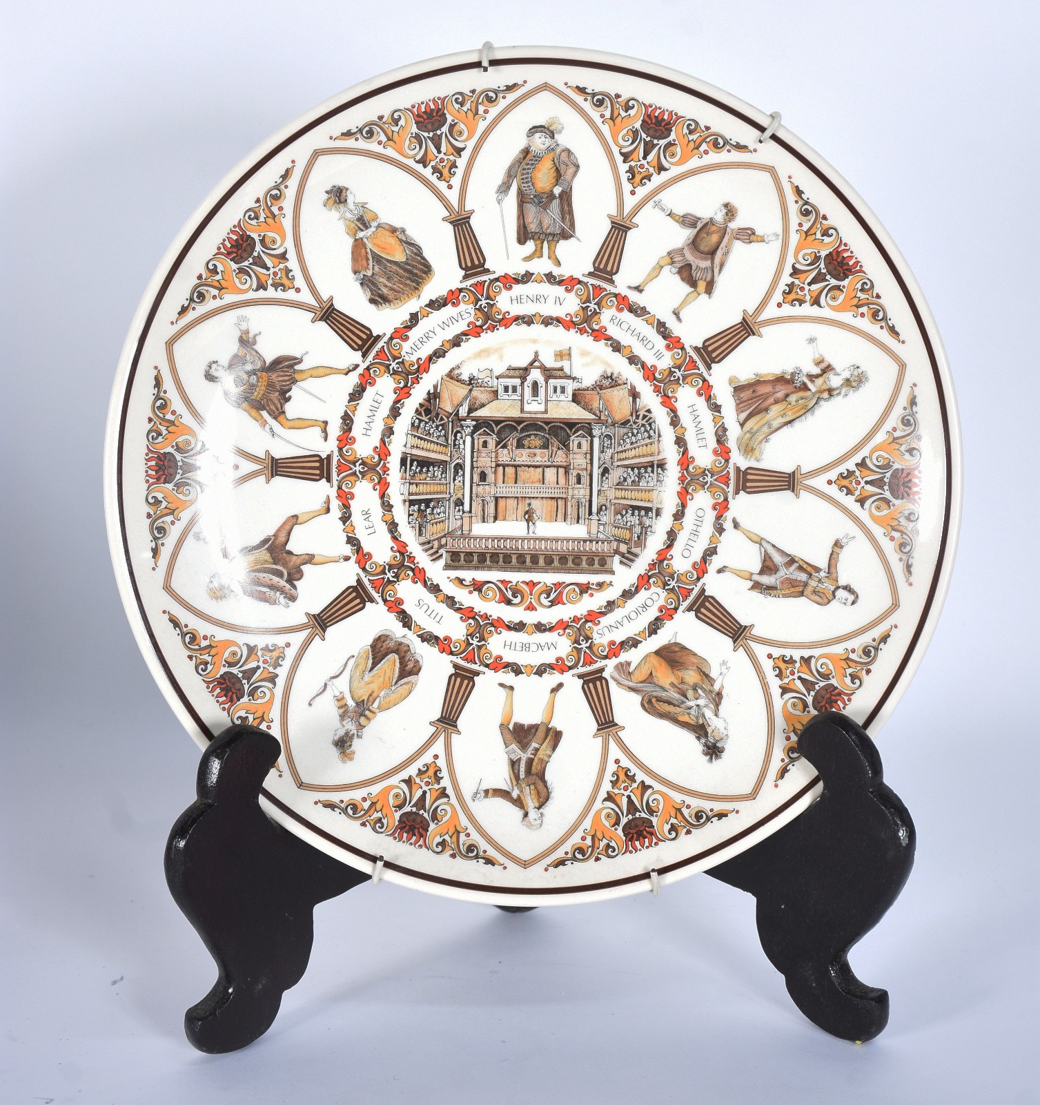 Lote com 8 pratos diversos de porcelana, sendo 7 franceses (2 com... - foto 5 de 11