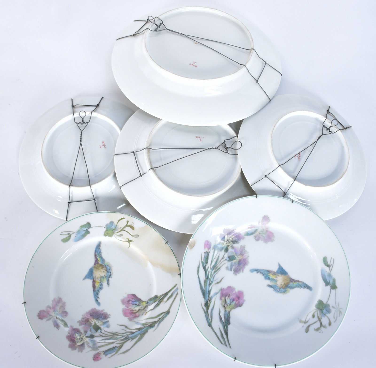 Lote com 8 pratos diversos de porcelana, sendo 7 franceses (2 com... - foto 8 de 11