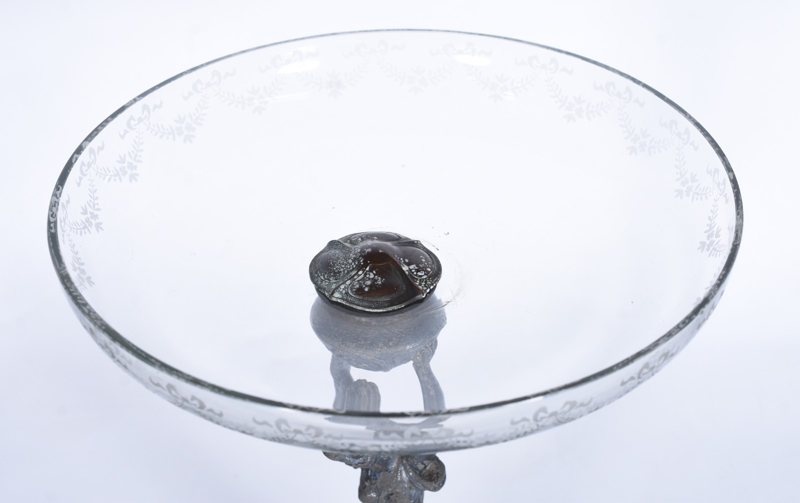 Centro de mesa Art Nouveau com base de metal na forma de figura... - foto 7 de 8