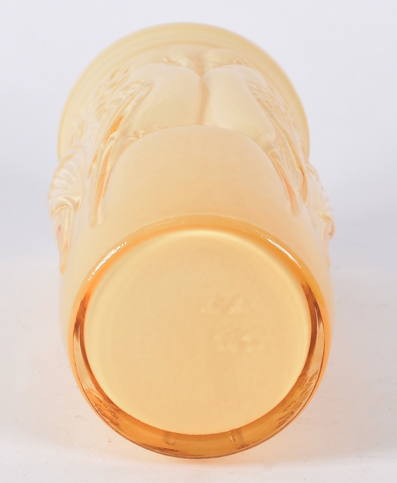 Vaso amarelo com decoração de pássaros. - foto 4 de 4