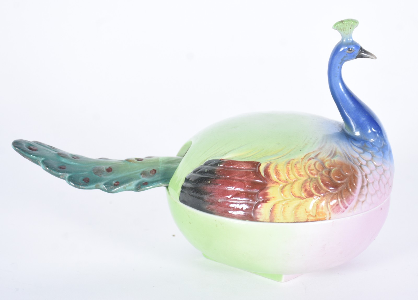 Açucareiro de porcelana no feitio pavão. - foto 6 de 8