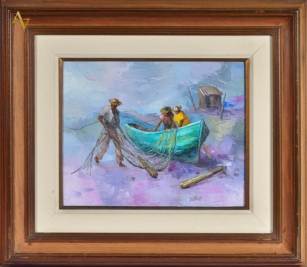GENTIL CORREA - Pescadores - ost - 33 x 41