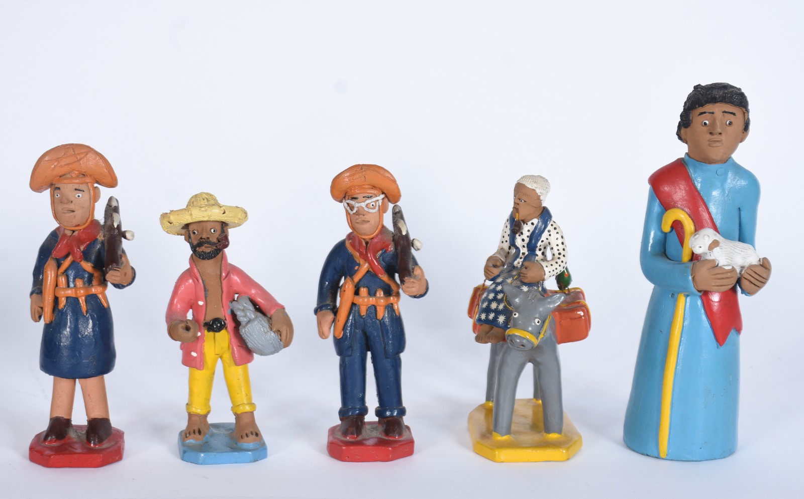 Diversas peças de barro cozido composto de: banda de músicos e... - foto 5 de 11
