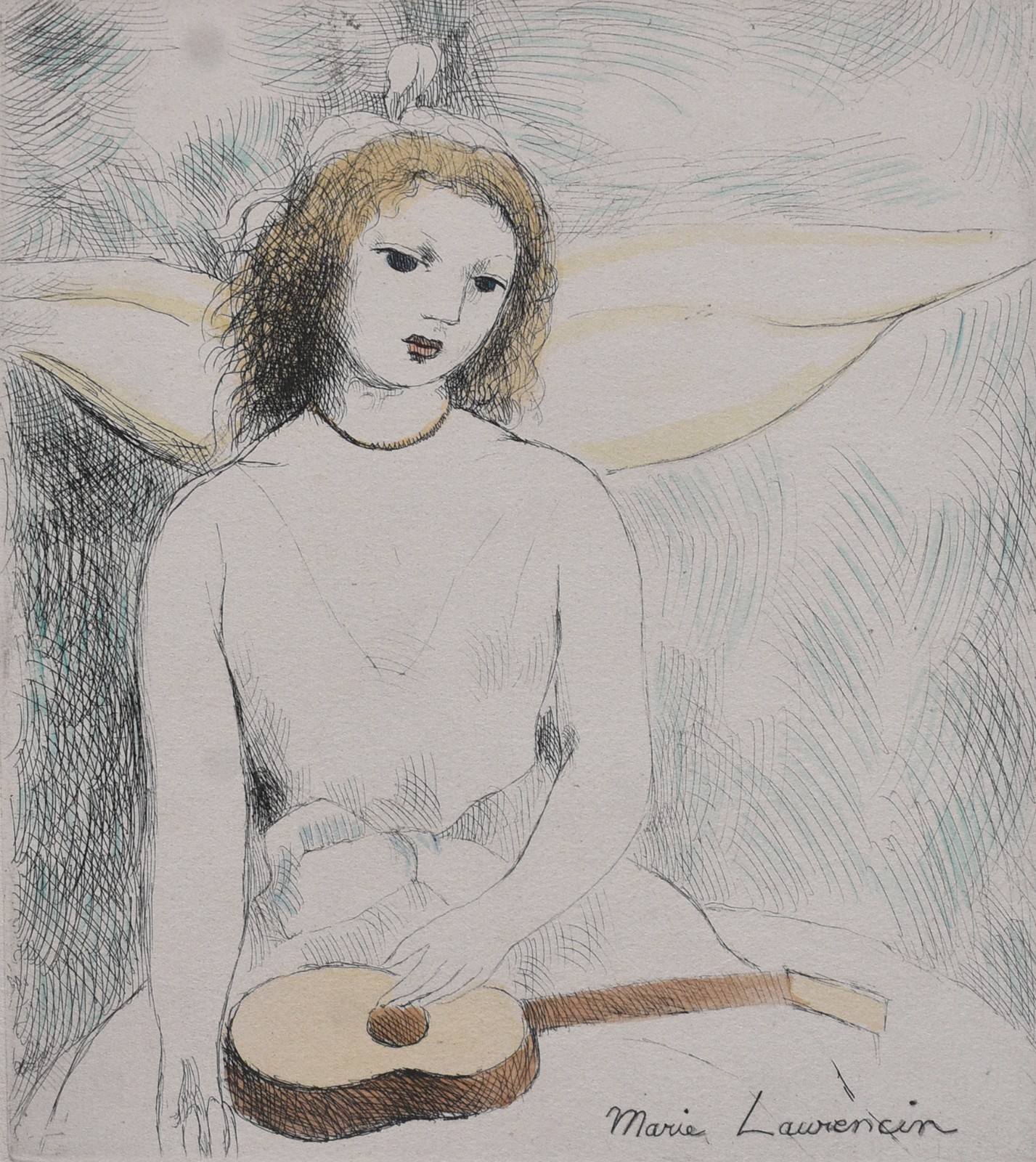 Marie Laurencin (1883-1956), Femme à Mandoline - foto 1 de 9